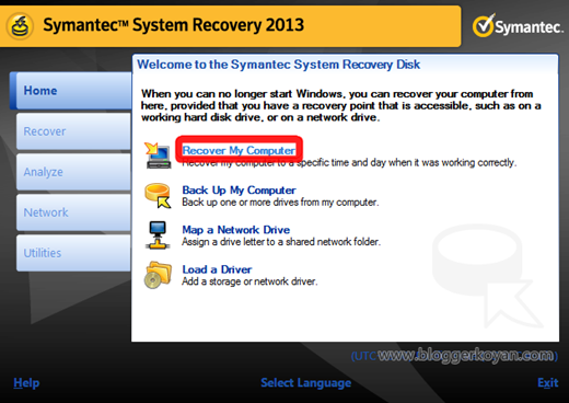 symantec system recovery disk iso